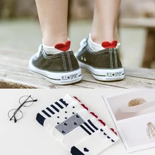 5 пар, женские хлопковые носки, розовые носки с манжетами любимая кошка, животное, Мультяшные носки