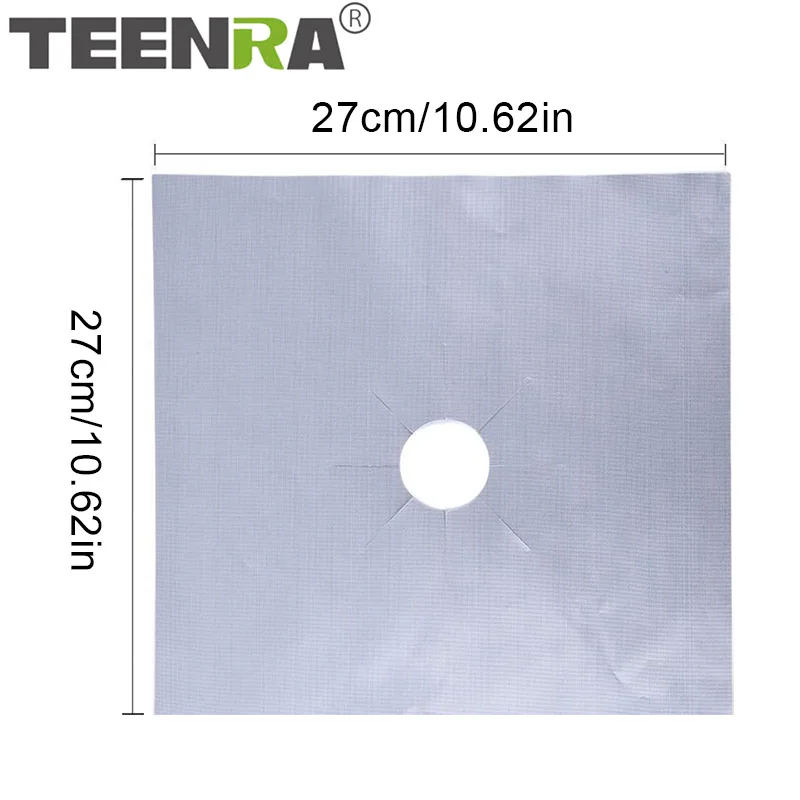 TEENRA 4 шт. многоразовая фольгированная газовая варочная панель защитное покрытие
