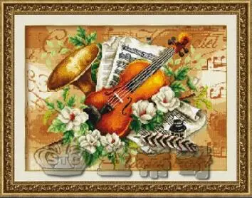 cs-2686 Cross Stitch Kit Ludwig Van Beethoven Violin Music Movements dome