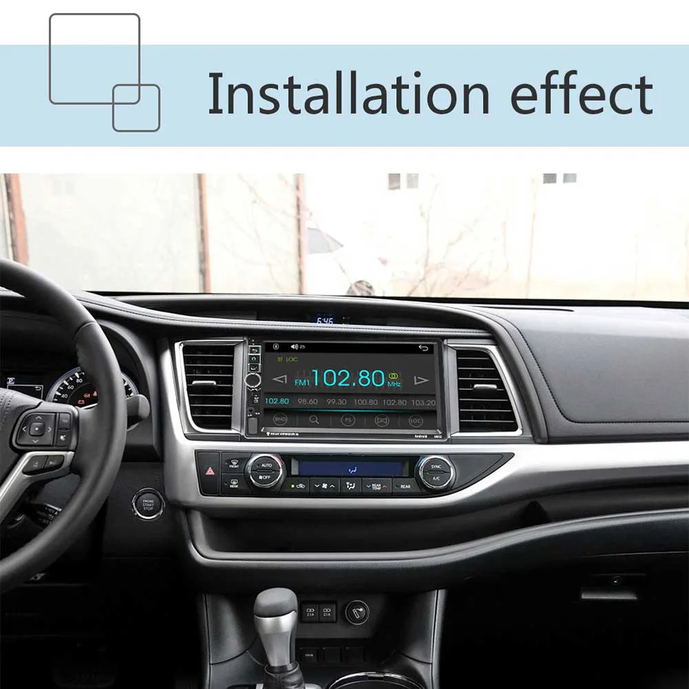 AMPrime Android Car Radio 2 Din Autoradio GPS Navigation 2din Universal Car Multimedia Player BT FM Mirrorlink Stereo Audio 8802