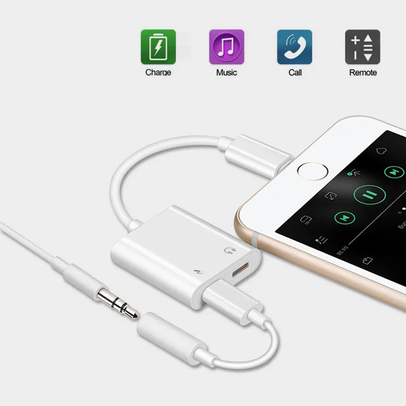 Koop 3.5mm Jack Audio line adapter Voor iphone 7 Hoofdtelefoon Adapter Voor Huawei P20 Pro Mate 9 10 Xiaomi Mi6 Samsung s8 LG 3.5mm Adapter