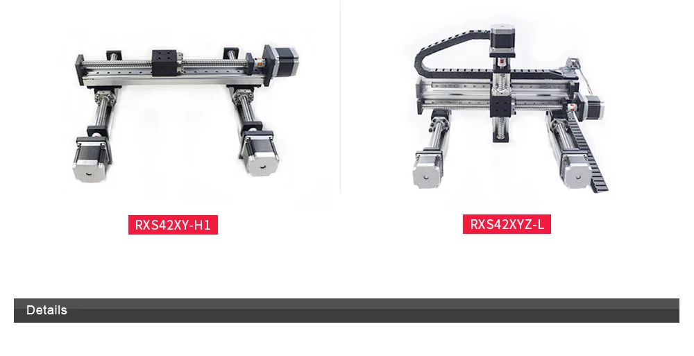 RXS-42 XY Таблица козловой Линейный модуль Роботизированный стержень для тренировки рук шариковый винт направляющая раздвижной стол движения рельсовый привод моторизованный маршрутизатор