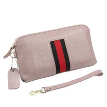 KEYTREND New Fashion Women Genuine Leather Clutches Female Wallets Purse Handbags Zipper Solid Card Holders Coin Pockets KSB266