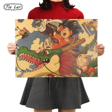 TIE LER мультфильм Dragon Ball фильм крафт-бумага Ретро плакат Настенные стикеры декоративная живопись
