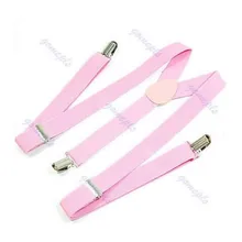 Новая мода Однотонные Регулируемый зажим-в форме буквы У на спине подтяжки