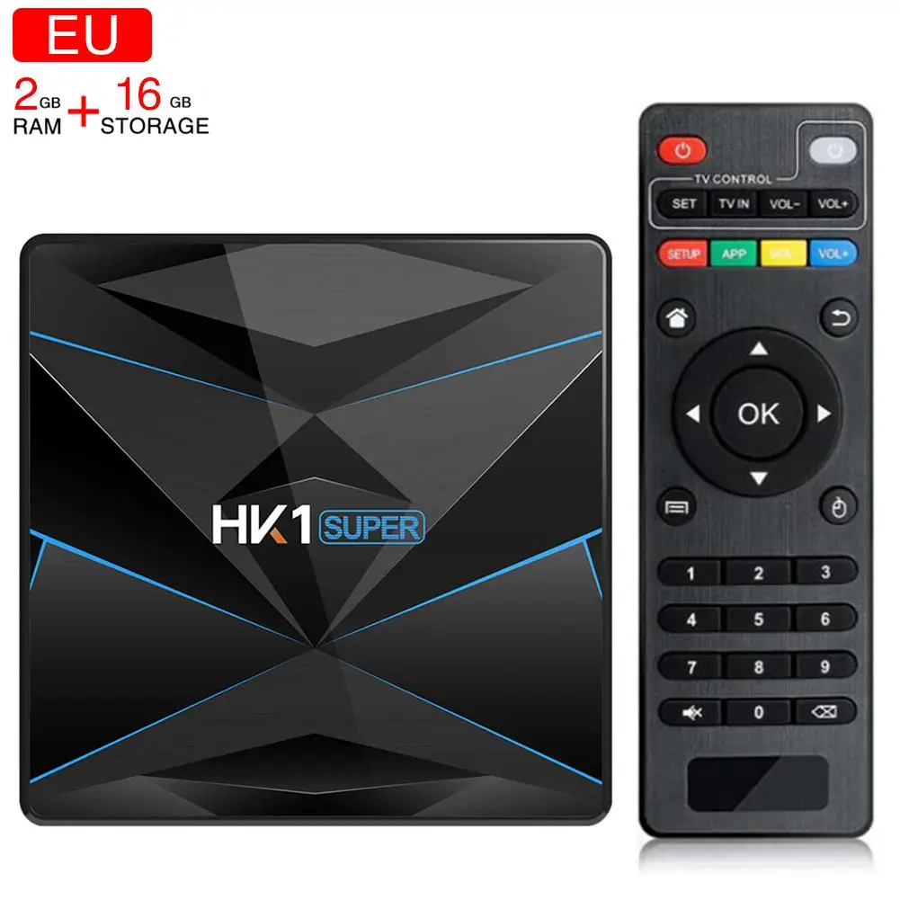 HK1 RK3318 Smart TV Box Android 9.0 2/4GB+16/32/64GB Dual-band WiFi Intelligent Android 9.0 Network Player