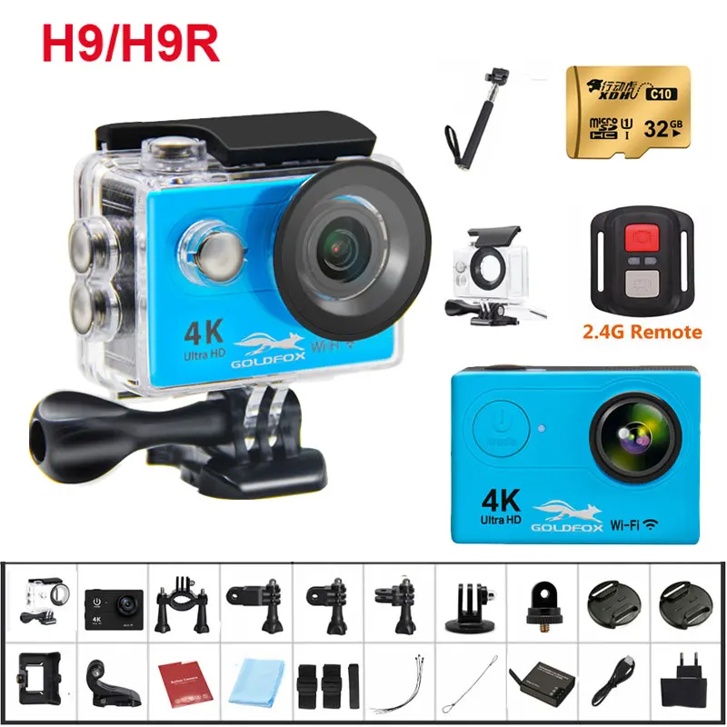 

2018 NEW H9 / H9R Ultra Action Camera 4K Wifi 30M waterproof 1080p underwater go extreme pro sport cam accessories