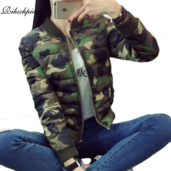 

Rihschpiece 2018 Plus Size 3XL Winter Jacket Women Parka Cotton Padded Coat Military Jackets Casual Clothes RZF1283