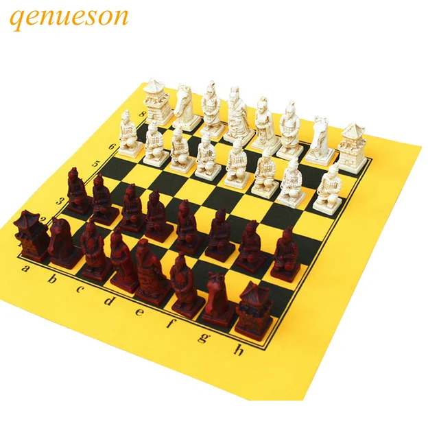 Antique Chess Set Leather Chessboard Exquisite Resin Simulation ... Antique Chess Set Leather Chessboard Exquisite Resin Simulation ...