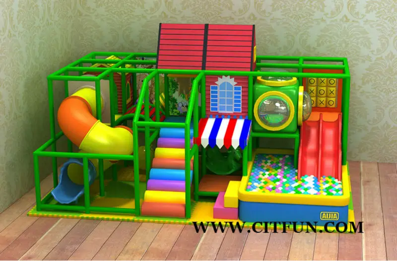 

HOUSE THEME KIDS INDOOR SOFT PLAY SYSTEM FOR CAFE AND SHOPPING MALL AJ-0523