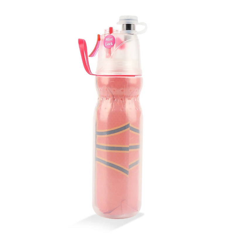 Продвижение BPA бесплатно бутылки для воды изолированный туман спрей бутылка для воды двойной слой льда холодной бутылки спорта открытый питьевой чайник - Цвет: B