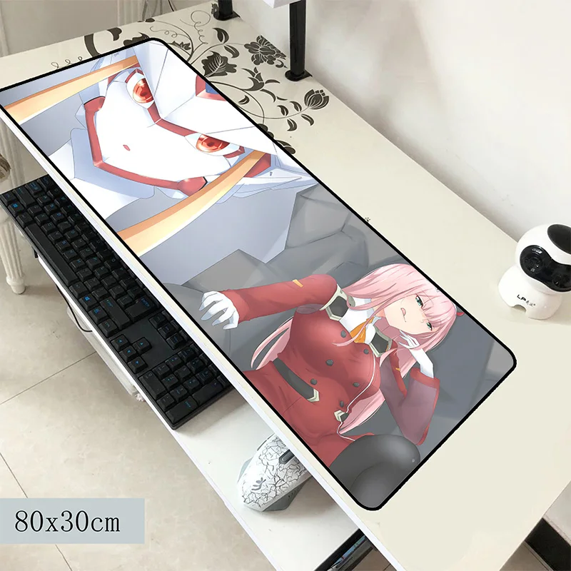 Коврик для мыши darling in the franxx, 800x300x2 мм, очаровательные коврики для компьютерной мыши, игровые аксессуары, HD Коврик для мыши с узором, игры для геймеров