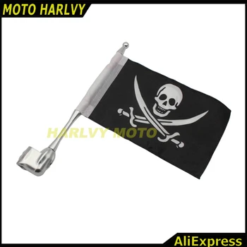 

Motocycle Aluminum Rear Side Mount Luggage Rack Antenna Vertical Flag Pole American For Honda GoldWing GL1800 GL1500 2001-2012