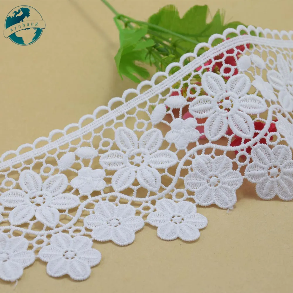 Embroidery sewing lace fabric ribbon trim 8.5cm polyester womens dresses DIY garment wedding party dress accessories