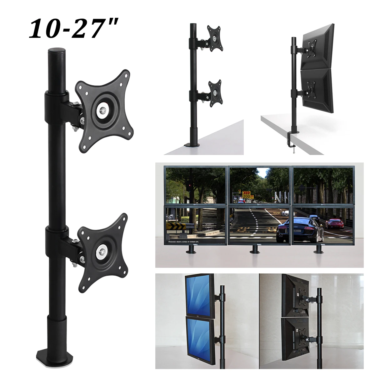 

360 Degree Single Monitor Holder 10"-27"LCD LED Monitor Mount Arm