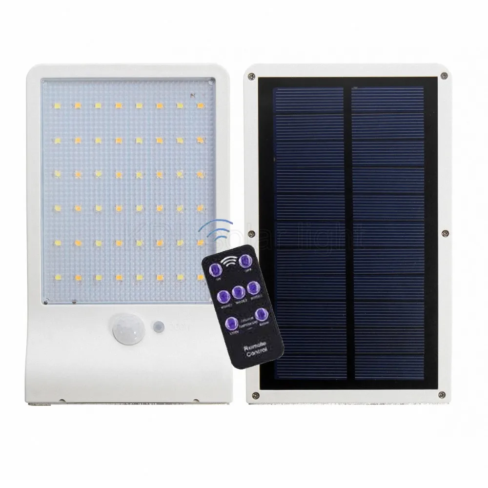 

48 LED Solar Light Three Modes Black Waterproof Outdoor Garden Wall Fence Lamp With remote control street s Sol spot flood bul