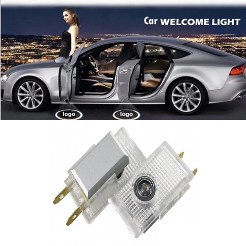 2x LED Car Door Light Laser Logo Projector Warning Lamp Emblems