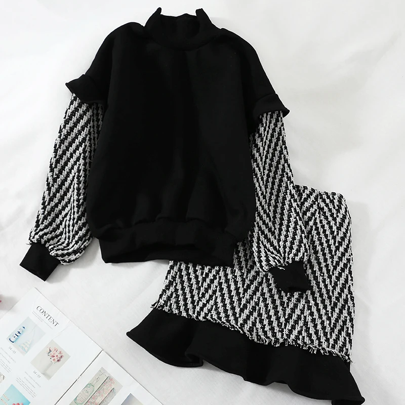 

New 2piece Set Women Knitted Tracksuit Spring Autumn Two Piece Set 9ST002