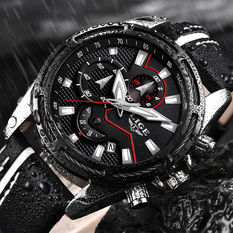 

2018 LIGE Mens Watches Top Brand Luxury Man Sport Watch Male Fashion Business Clock Men Leather Quartz WristWatch Relojes Hombre