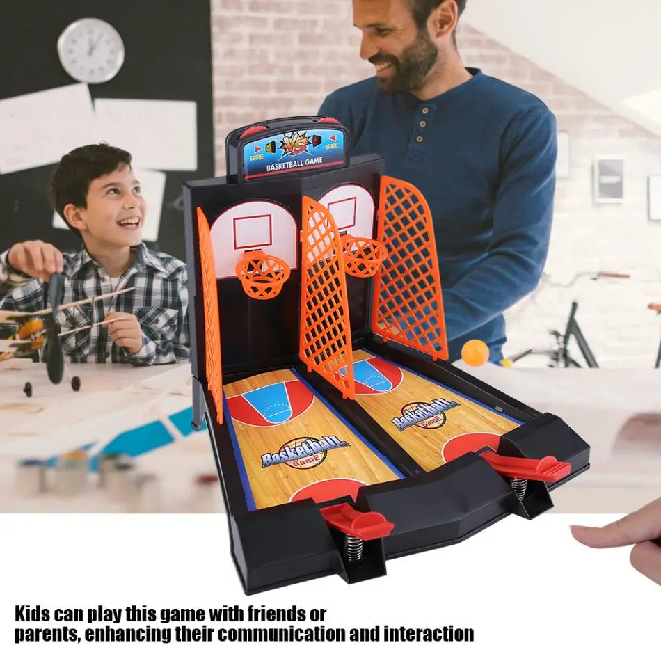 2Players Kids Mini Basketball Shooting Toy Set Funny Pinball Interactive Board Game Children Educationabl Family Sport Home Toy