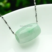 Из натуральной Бирма нефрит зеленый цветы плавающие паспарту кулон благоприятный jade передачи бусы кулон