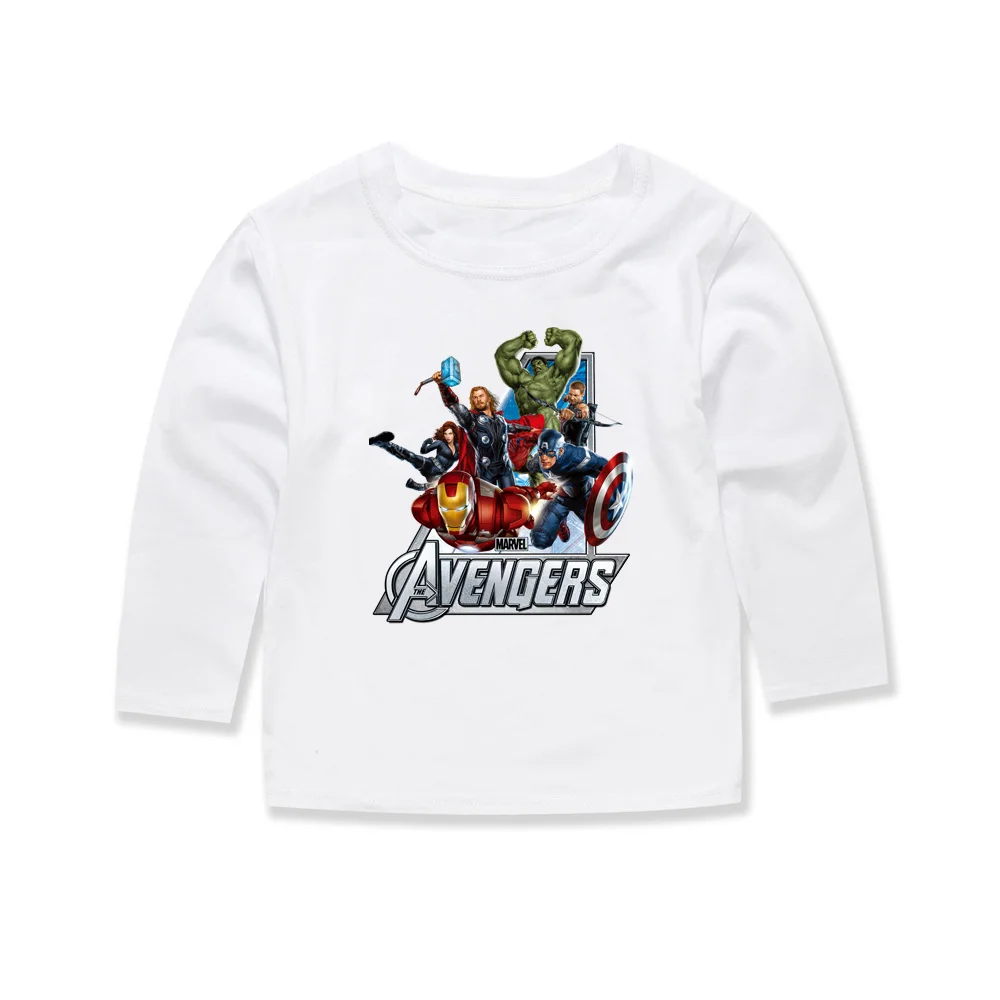 

The Avengers T Shirt for Autumn Children Full Sleeved Tops Baby Clothing Hero Tees Baby Wears Children Clothes