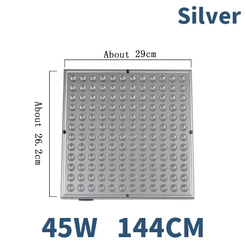 Полный спектр cfl светодиодный светильник для выращивания 110 В 220 в 25 Вт 45 Вт комнатный растительный светильник цветущие растения Гидропоника система ИК УФ садовая лампа - Испускаемый цвет: 144LED 45W