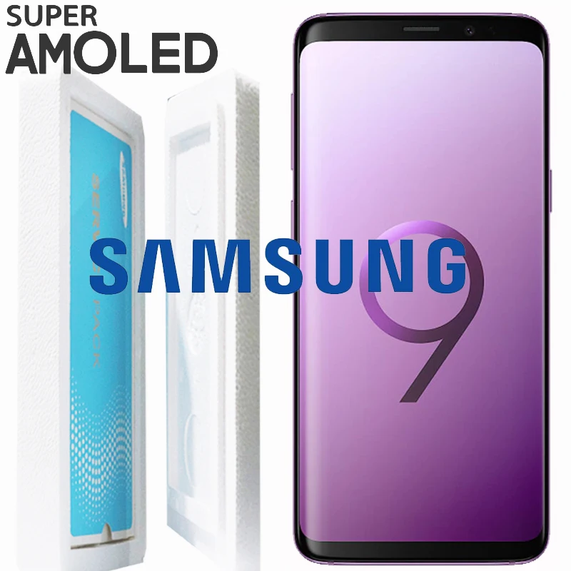 

ORIGINAL SUPER AMOLED LCD with Frame for SAMSUNG Galaxy S9 S9+ Plus G960 G965 Display Touch Screen Digitizer with Service PACK
