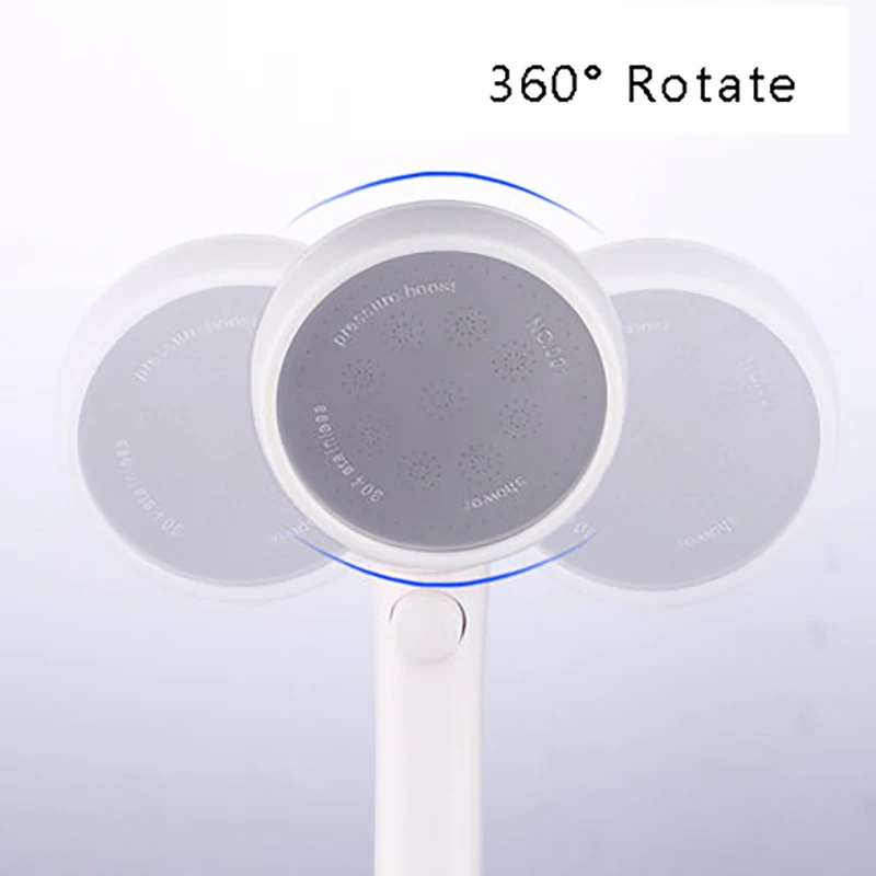 ZhangJi большая панель 360 ° вращающаяся душевая головка кнопка остановки высокого давления душевая головка Съемная водосберегающая душевая головка