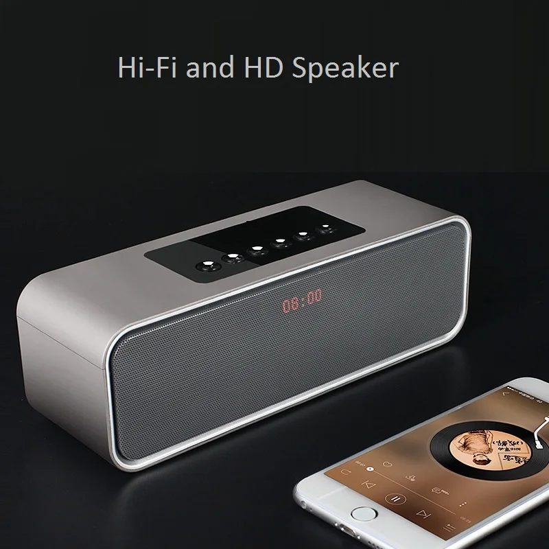 Omtaik портативный Bluetooth HiFi HD динамик с шумоподавлением Микрофон тяжелый бас FM радио