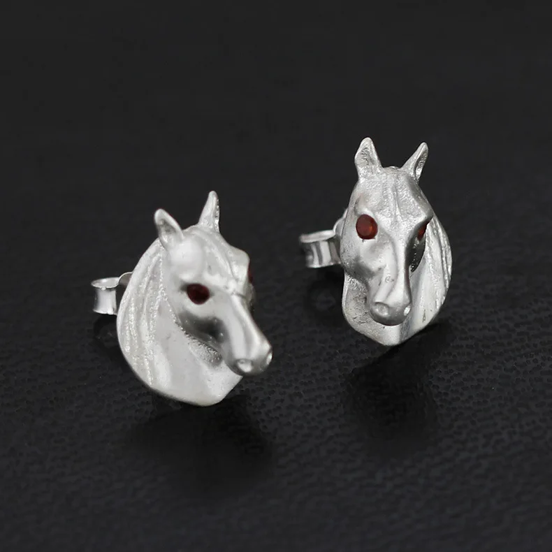 

INATURE 925 Sterling Silver Cute Animal Horse Stud Earrings for Women Jewelry Gift