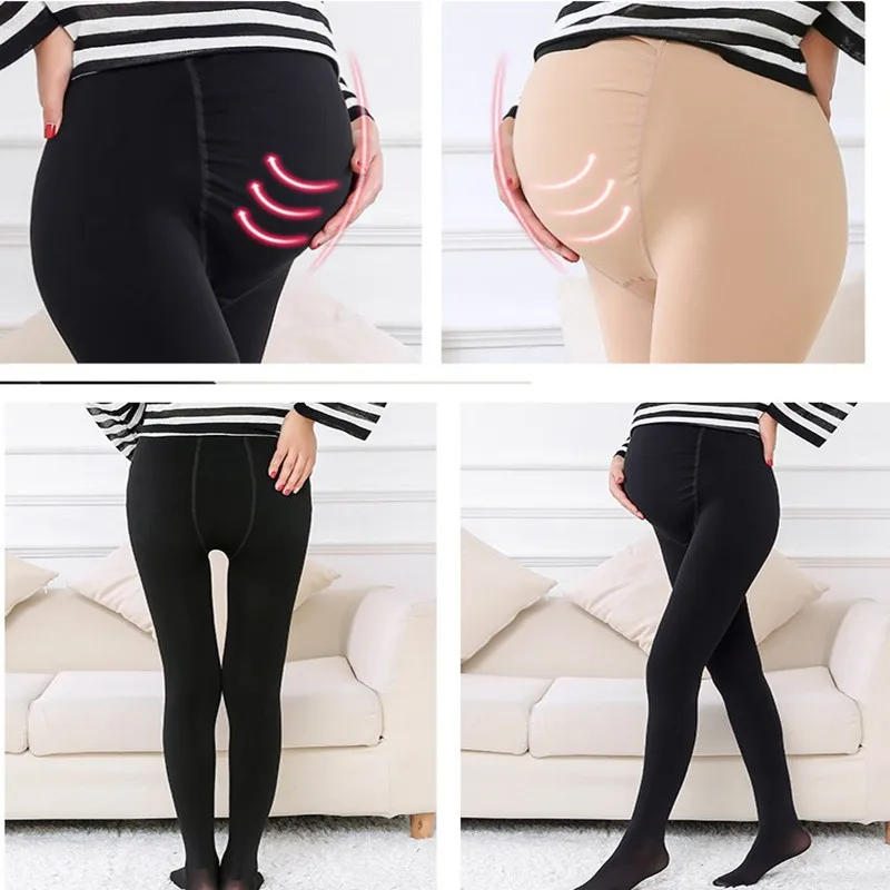 Autumn and winter 320D velvet pregnant women pantyhose U-shaped file during pregnancy stomach lift