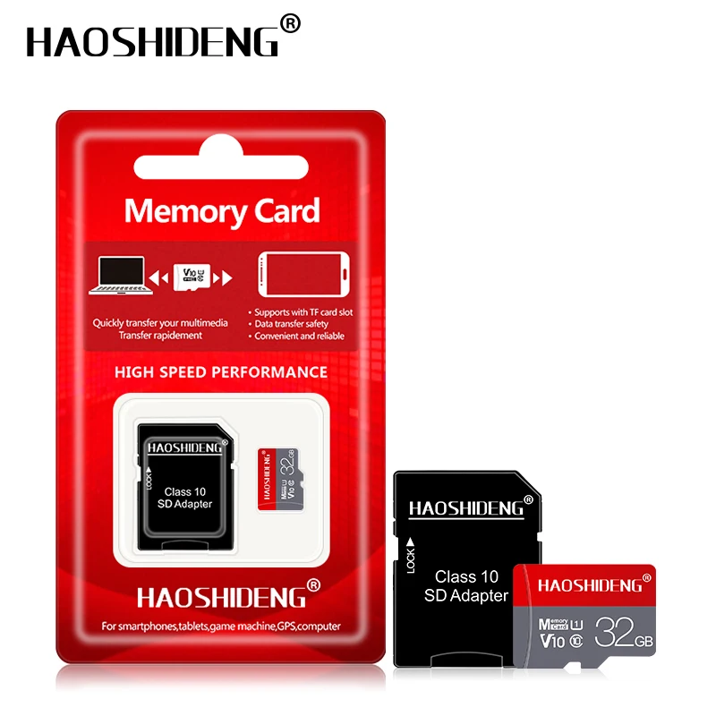 Высокоскоростной U1-U3 Micro SD карта 8 ГБ/16 ГБ/32 ГБ 64 Гб/128 ГБ TF карта памяти флэш-память класс 10 Бесплатный SD адаптер