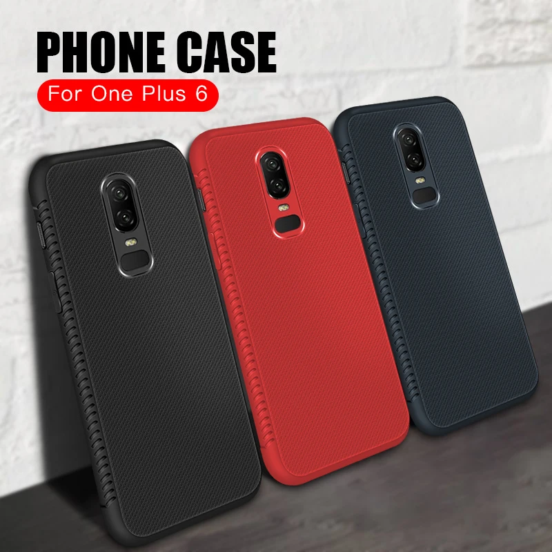 GKK Case for Oneplus 6 Carbon Fiber Soft TPU Business Cover Full Protection Shockproof Luxury Coque Fundas |