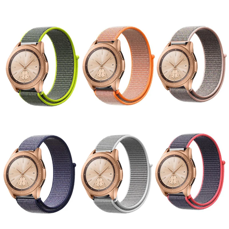 22 мм 20 регулируемый нейлоновый манжет ремень для samsung galaxy watch 42 46 ремешок |
