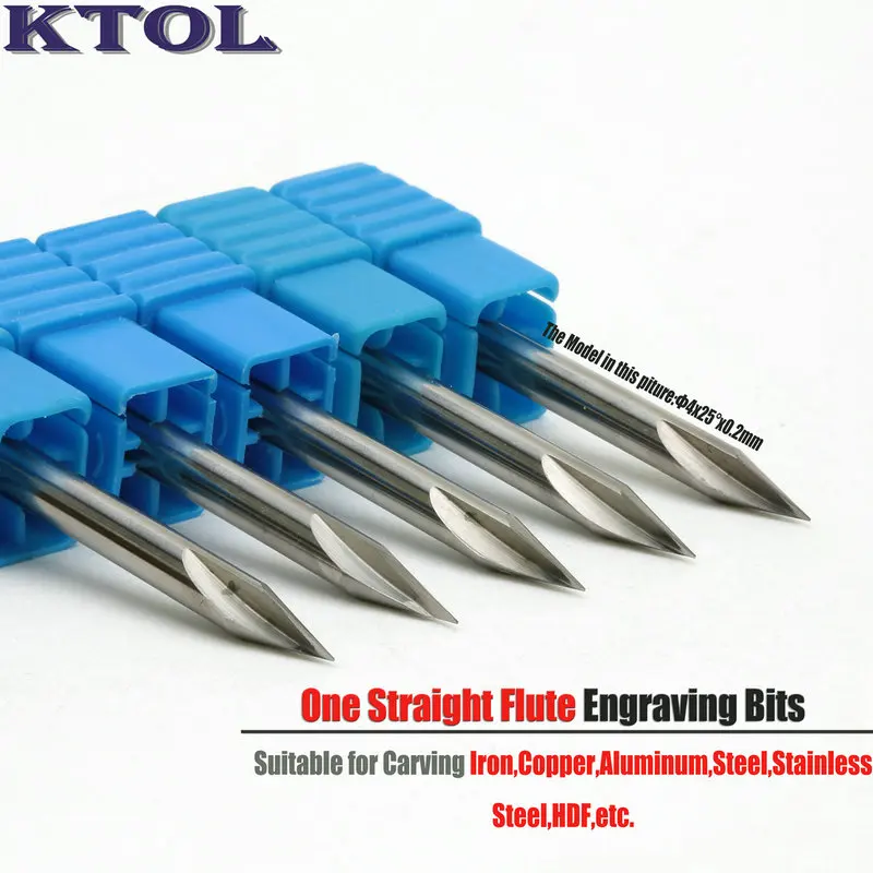 Engraving Bits 2 Flutes Straight CNC V-bit 1/4 Shank Marking Conical Engraving Router Tool for Steel Aluminum Brass MDF Wood by SILIVN Tungsten Steel Engraving Bits 2 Flutes Straight CNC V-bit 1/4 Shank Marking Conical Engraving Router Tool for Steel Aluminum Brass MDF Wood by SILIVN Tungsten Steel