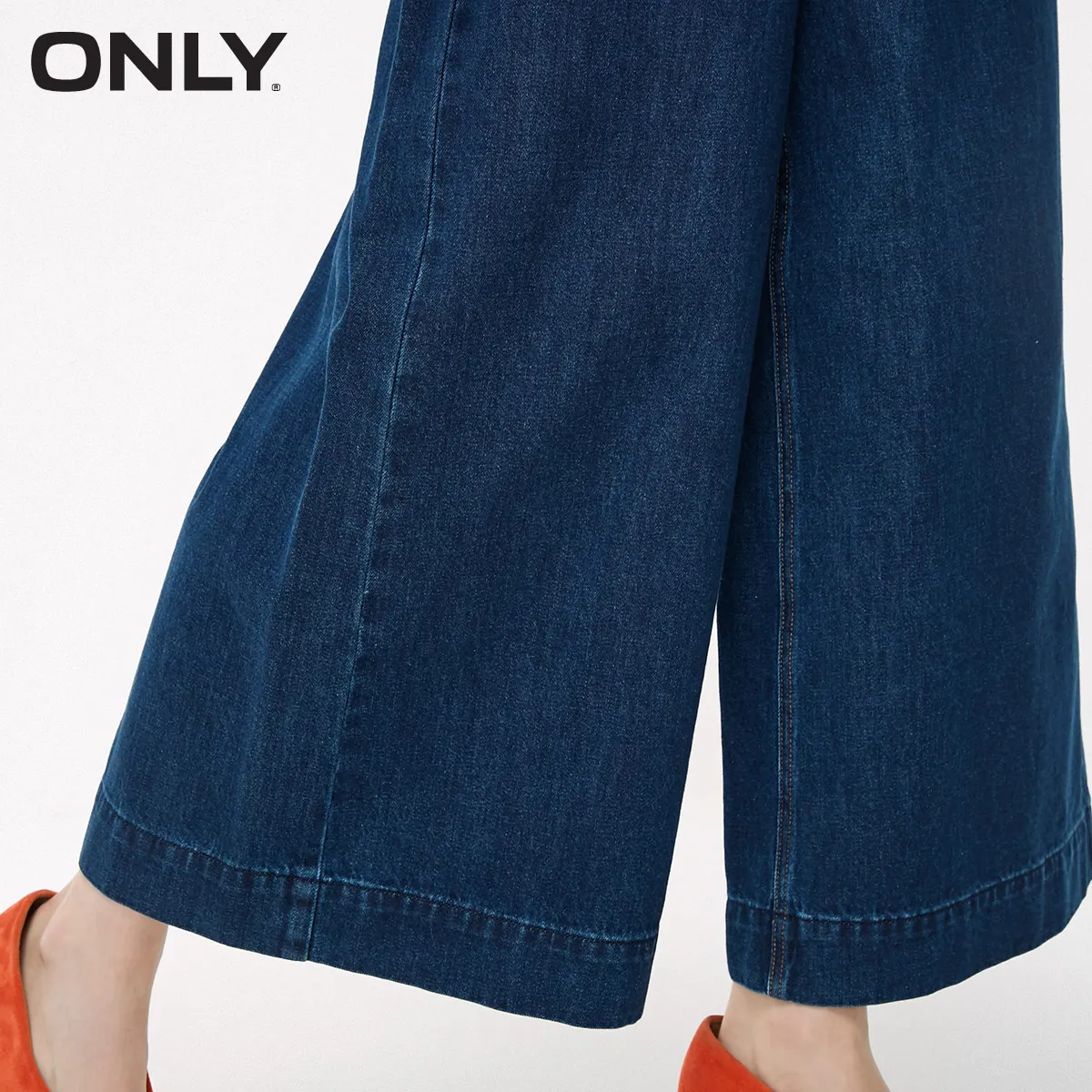 Только летние женские хлопок с высокой посадкой прямые брюки с широкими штанинами укороченные джинсы | 118349605