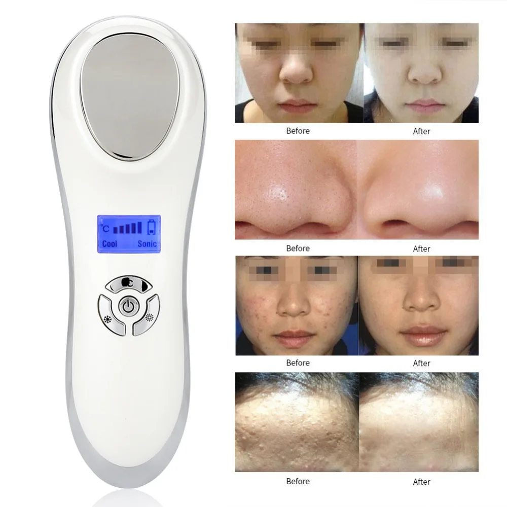 

genuine ultrasonic hot cold hammer machine USB charging ice therapy machines skin tighten device face lifting beauty machine