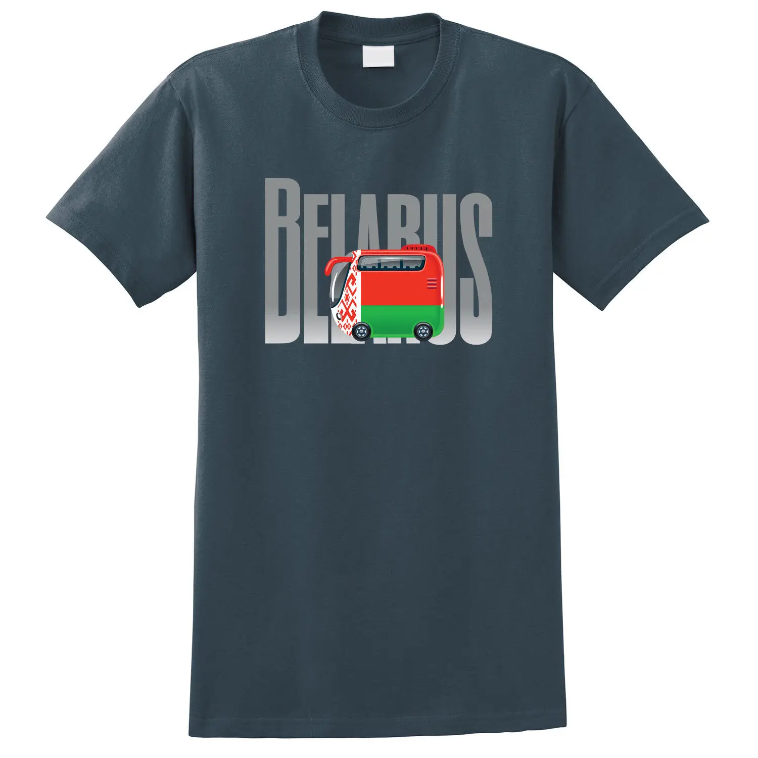 2019 Fashion Summer Sale Belarus Travel Bus Flag Print T-shirt Tee Shirt