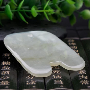 

Natural Jade Stone Guasha GuaSha Board Comb Shape Massage Hand Massager Relaxation Comb Health Care Beauty Tool 1Pcs