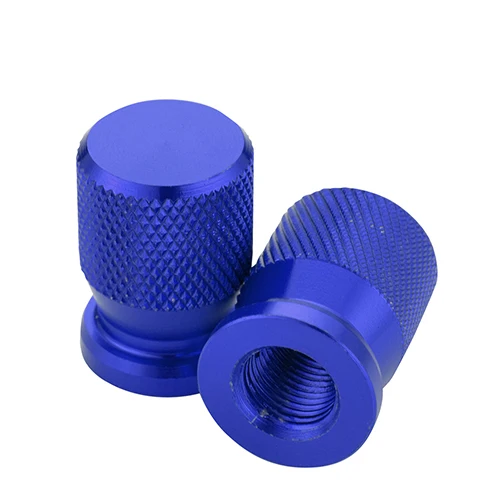 Blue Tire Valve Cap BJMOTO Универсальный алюминиевый для автомобиля грузовика мотоцикла шины колеса диски стволовых воздушных клапанов Крышки мотоцикла MTB Анти Пыль шины клапан стеблей крышки - Цвет: Blue Tire Valve Cap