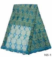 Embroidered Net Lace African French Laces Fabrics High Quality Nigerian French Net Lace 2019 With Stones Dress 165