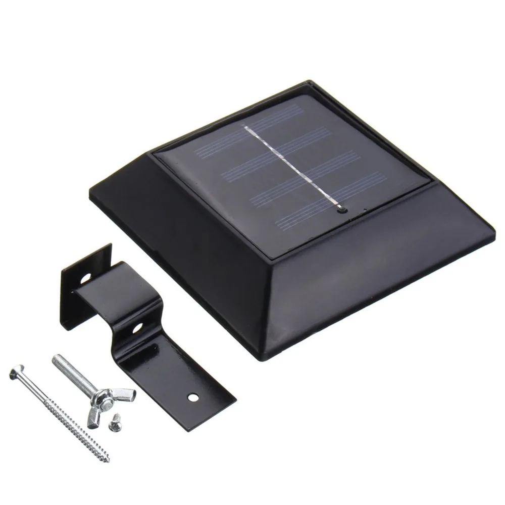 6LED светильник для крыльца, водонепроницаемый светильник на солнечных батареях, настенный светильник, уличный на стену, забор, дорожка, садовый светильник