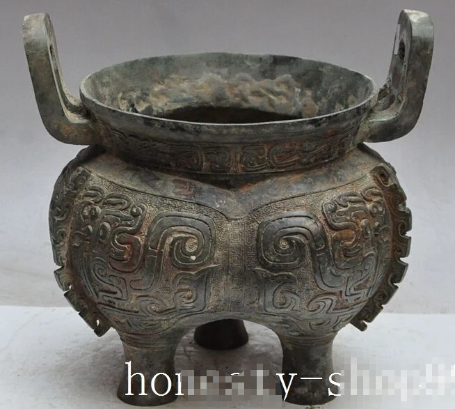 

china chinese antiques palace pure bronze fengshui statue incense burner Censer