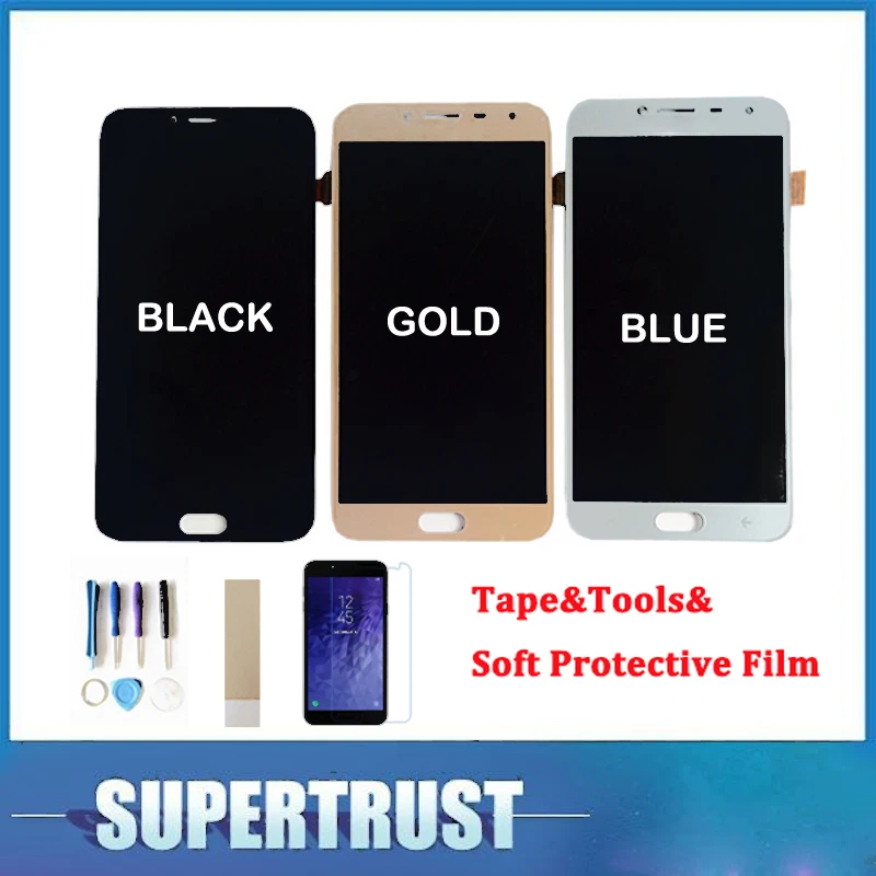 Дешево Можно регулировать яркость для samsung Galaxy J4 2018 SM J400F J400F ЖК дисплей сенсорный экран в сборе с комплектом синий золотой черный Коло