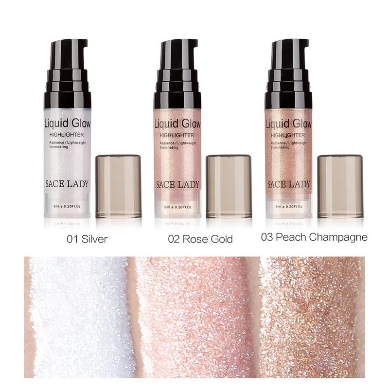 SACE LADY illuminator жидкий хайлайтер Крем для осветления лица контуринг макияж Glow Kit Body Shimmer Shine коричневый кремовый автозагар