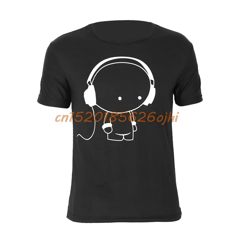 

Summer Men Tops Pullover Short Sleeve O-neck Headset Print T-shirt UNS-OKLE