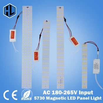 

free shipping 10 pcs 10W 15W 21W 180-265V Magnetic Rectangular Square Led Ceiling Tube Lamps Replacement Tube Lights