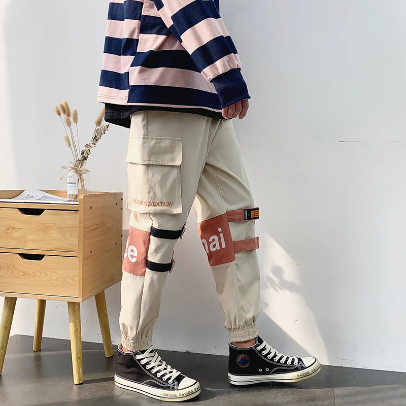 2019 Promotion Only Today Cotton Cargo Pants For Men Khaki Pocket Fashion Designer Japanese Streetwear Harajuku Men Cargo Pants