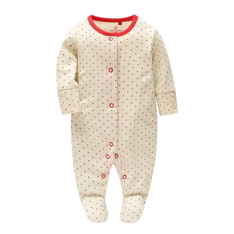 От 0 до 12 месяцев; удобные пижамы для новорожденных с красным воротником и круглым вырезом в горошек; желтая одежда из хлопка для новорожденных; 102